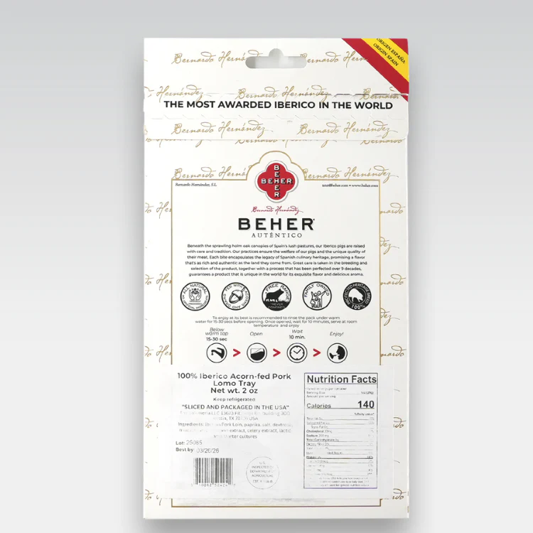 100% Ibérico Lomo machine-cut sliced 2oz  Aged 120+ Days, Artisan Family Recipe, Only Natural Ingredients, Free-Range - Image 6