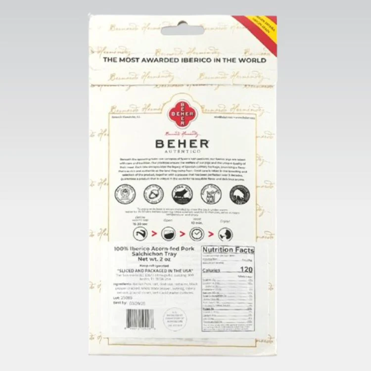 100% Ibérico Acorn-Fed Salchichón (Sausage) machine-cut sliced 2oz , Aged 120+ Days , Artisan Family Recipe, Only Natural Ingredients, Free-Range - Image 6
